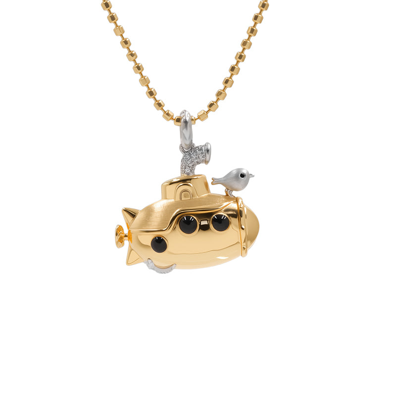 【 Time Machine 】 Original gemstone pendant 18k gold necklace, colorful gemstone pendant brooch, dual-purpose gold pendant necklace O1